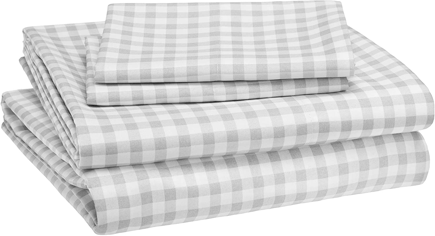 Amazon Basics Kid's Sheet Set - Soft, Easy-Wash Lightweight Microfiber - Twin, Azure Blue