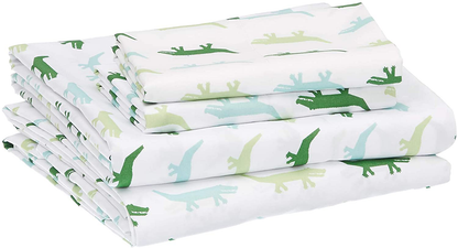 Amazon Basics Kid's Sheet Set - Soft, Easy-Wash Lightweight Microfiber - Twin, Azure Blue