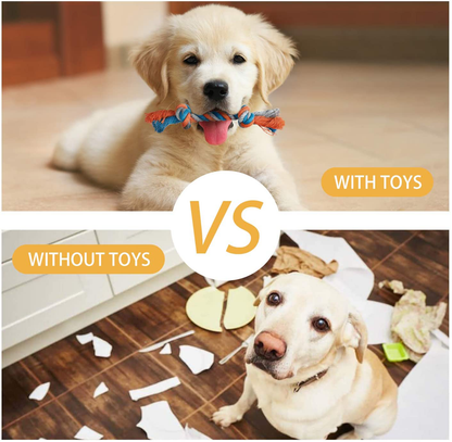 Toozey Puppy Toys for Small Dogs, 7 Pack Small Dog Toys, Cute Calf Squeaky Toys for Dogs, Durable Puppy Teething Toys, 100% Natural Cotton Ropes Chew Toys for Puppies, Non-Toxic and Safe