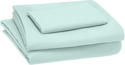 Amazon Basics Kid's Sheet Set - Soft, Easy-Wash Lightweight Microfiber - Twin, Azure Blue