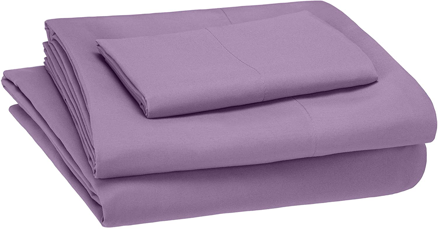 Amazon Basics Kid's Sheet Set - Soft, Easy-Wash Lightweight Microfiber - Twin, Azure Blue