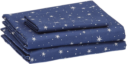Amazon Basics Kid's Sheet Set - Soft, Easy-Wash Lightweight Microfiber - Twin, Azure Blue