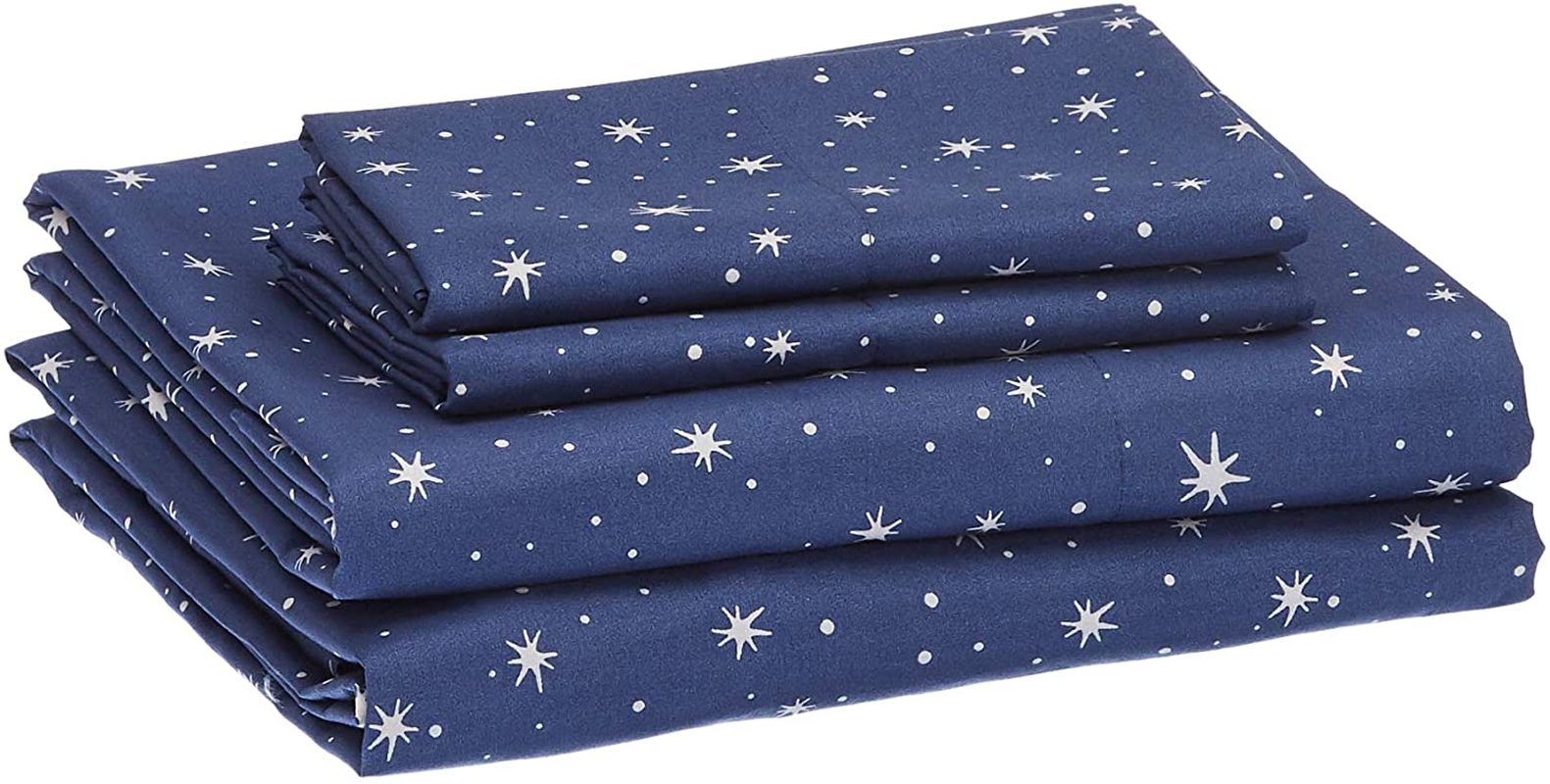 Amazon Basics Kid's Sheet Set - Soft, Easy-Wash Lightweight Microfiber - Twin, Azure Blue