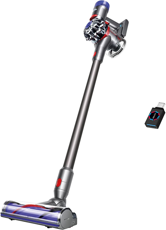 V7 Animal Cordless Stick Vacuum Cleaner I Lightweight Design I Height Adjustable I Strong Suction I Direct-Drive Cleaner Head I 2 Tier Radial Cyclones I Washable Filter I Iron + USB-C Adapter