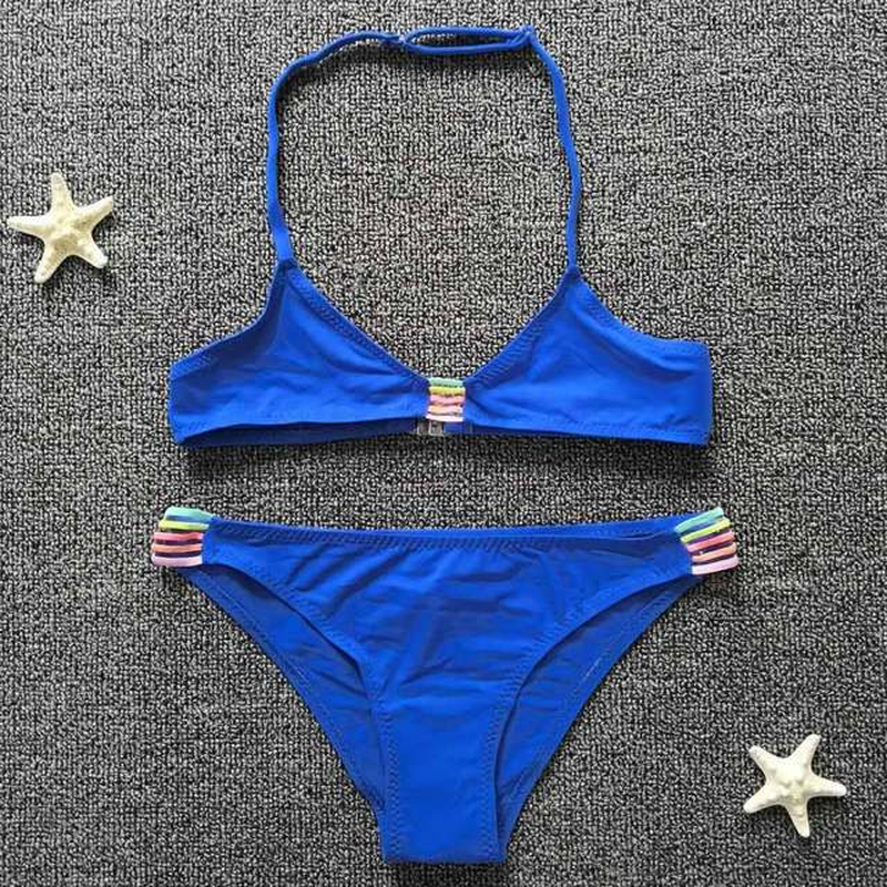 3-14 Years Teenager Girl Swimsuit Kids Lace Girl Bikini Crop Top Bathing Suit Child Girl Swim Wear Two Piece Children'S Swimwear