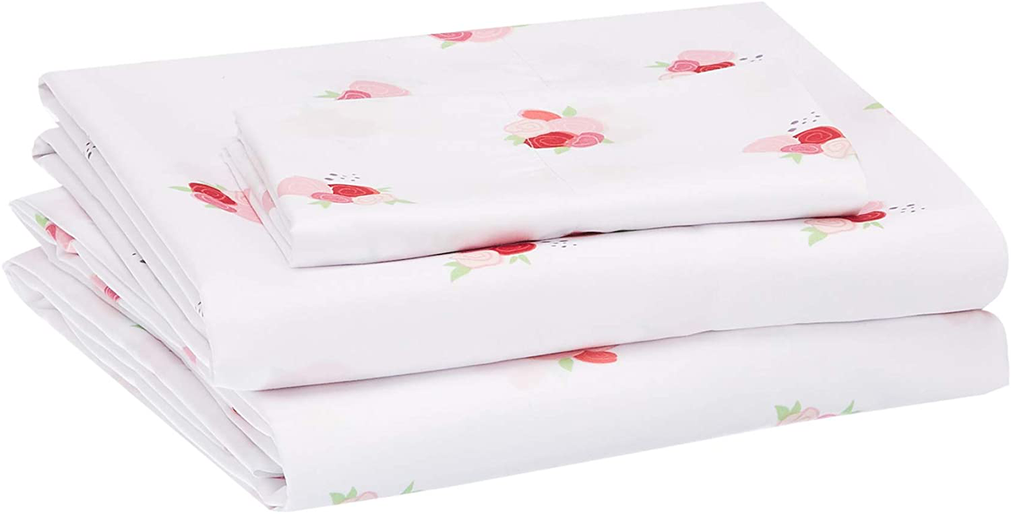 Amazon Basics Kid's Sheet Set - Soft, Easy-Wash Lightweight Microfiber - Twin, Azure Blue