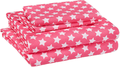 Amazon Basics Kid's Sheet Set - Soft, Easy-Wash Lightweight Microfiber - Twin, Azure Blue