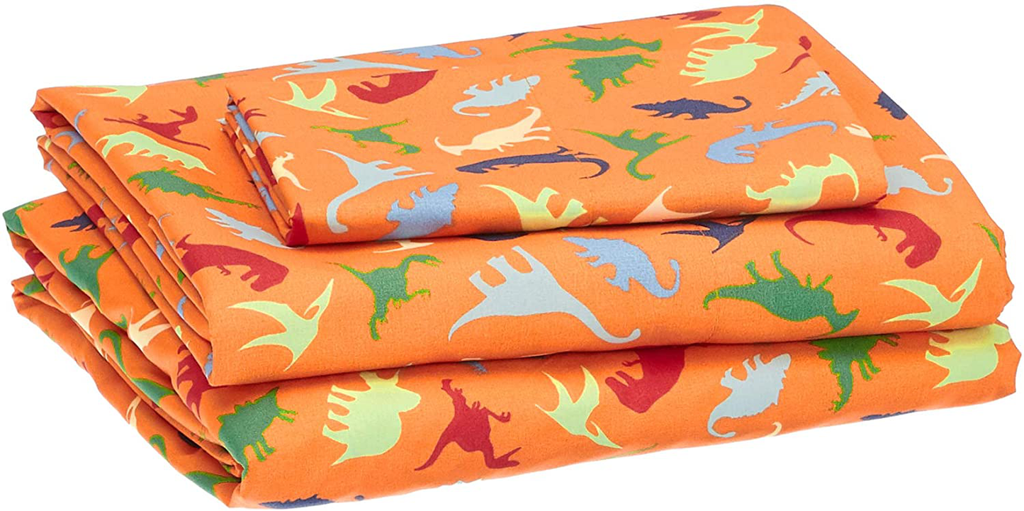 Amazon Basics Kid's Sheet Set - Soft, Easy-Wash Lightweight Microfiber - Twin, Azure Blue