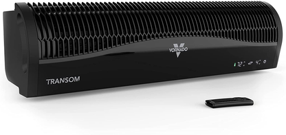 Vornado TRANSOM Window Fan with 4 Speeds, Remote Control, Reversible Exhaust Mode, Weather Resistant Case, Whole Room, Black