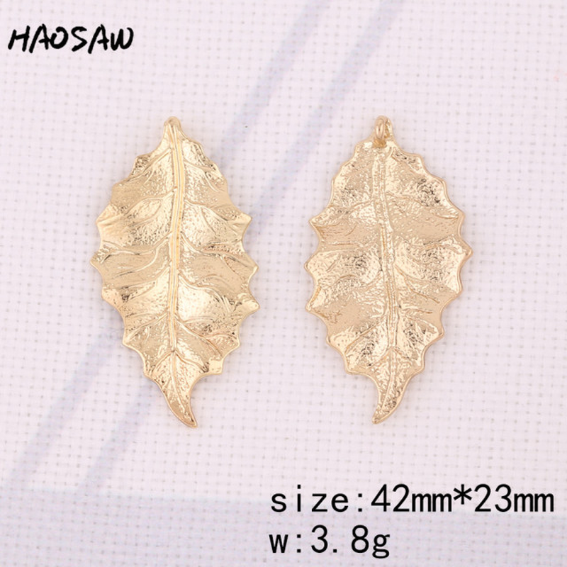 HAOSAW Choose 6Pcs/Lot Cooper Charm/Garland/Crotch/Leaf/Tip Leaf/Jewelry Accessory/Diy Jewelry Making/Earring Findings