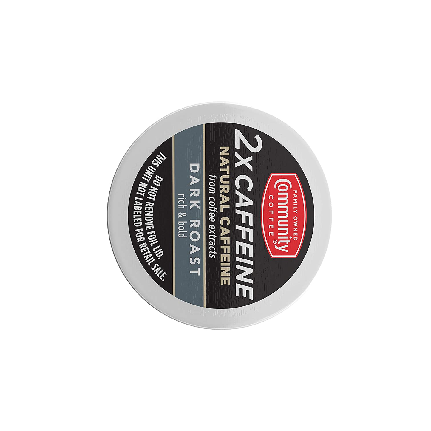 Community Coffee 2X Caffeine 60 Count Coffee Pods, Dark Roast , Compatible with Keurig 2.0 K-Cup Brewers, 10 Count (Pack of 6)