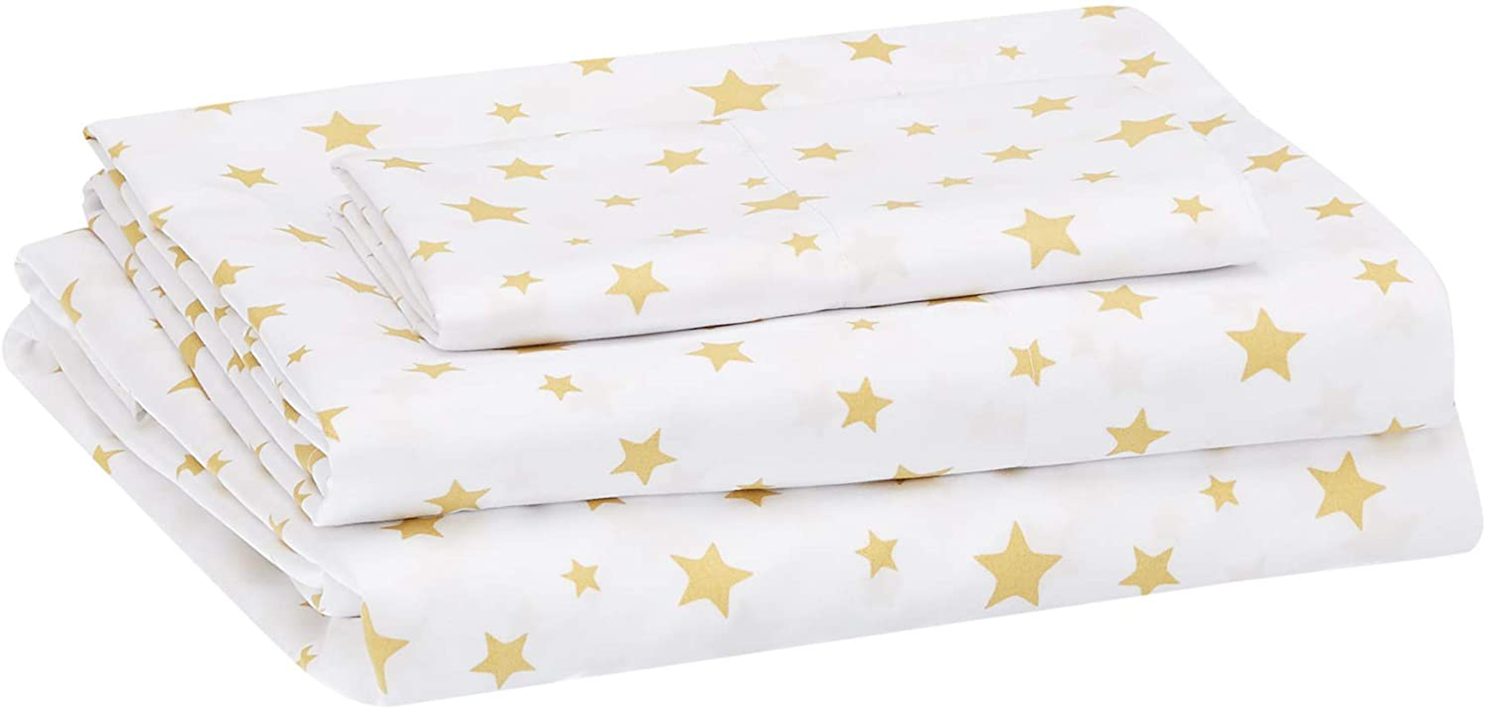Amazon Basics Kid's Sheet Set - Soft, Easy-Wash Lightweight Microfiber - Twin, Azure Blue