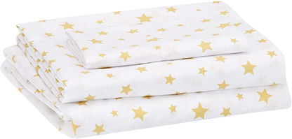 Amazon Basics Kid's Sheet Set - Soft, Easy-Wash Lightweight Microfiber - Twin, Azure Blue