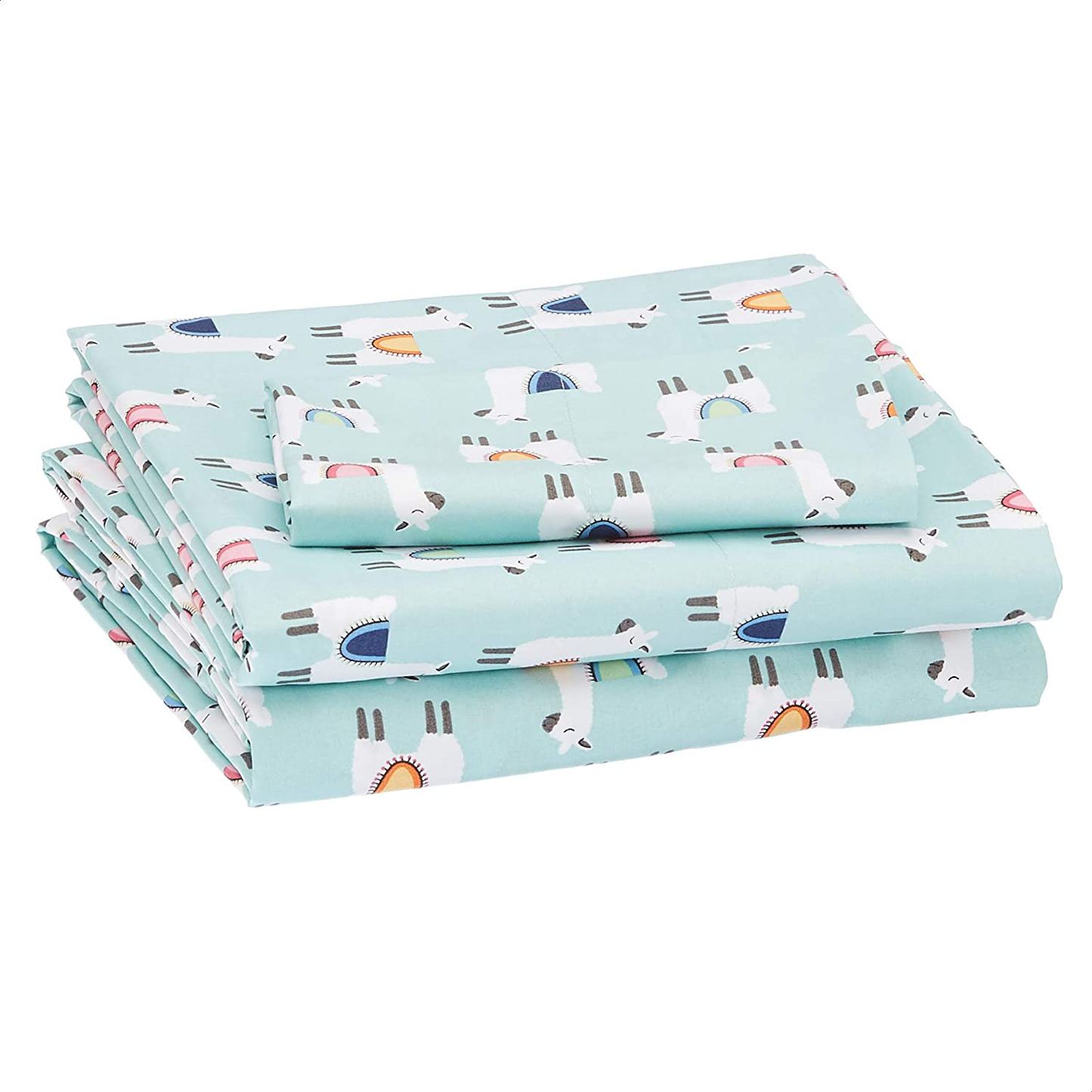 Amazon Basics Kid's Sheet Set - Soft, Easy-Wash Lightweight Microfiber - Twin, Azure Blue