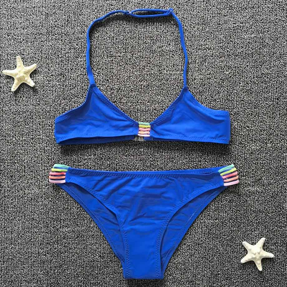 3-14 Years Teenager Girl Swimsuit Kids Lace Girl Bikini Crop Top Bathing Suit Child Girl Swim Wear Two Piece Children'S Swimwear