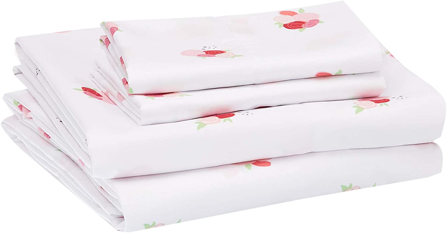 Amazon Basics Kid's Sheet Set - Soft, Easy-Wash Lightweight Microfiber - Twin, Azure Blue