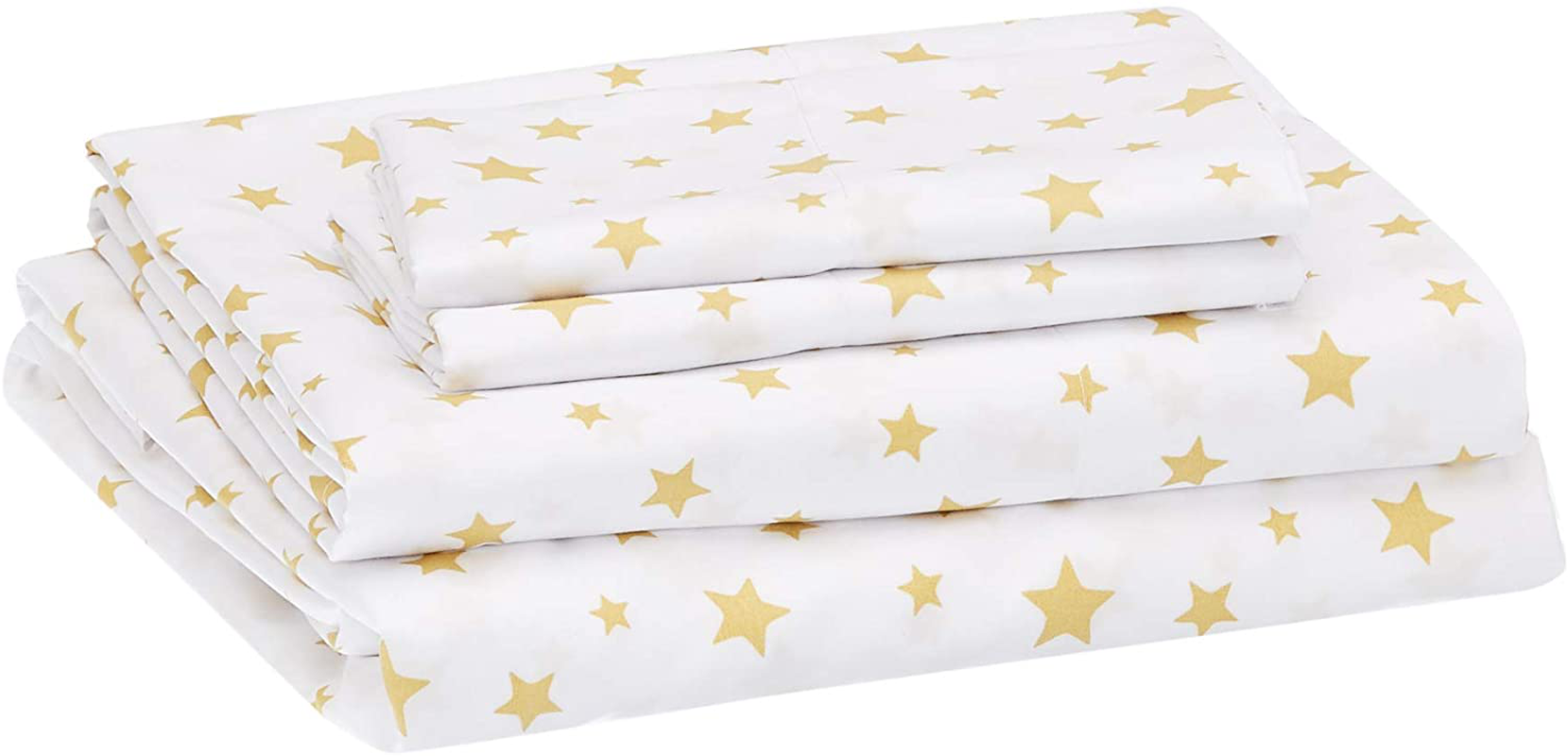 Amazon Basics Kid's Sheet Set - Soft, Easy-Wash Lightweight Microfiber - Twin, Azure Blue