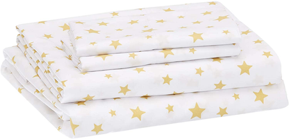 Amazon Basics Kid's Sheet Set - Soft, Easy-Wash Lightweight Microfiber - Twin, Azure Blue