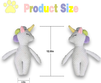 Pokeling Dog Toys, Dog Squeak Toys, Dog Toys Plush, Squeaky Dog Toys, Dog Stuffed Animals Toy, Interactive Toys for Chewers, Chewing and Durable Toys for Puppy Dogs and Medium Dogs, Dog Toy Unicorn