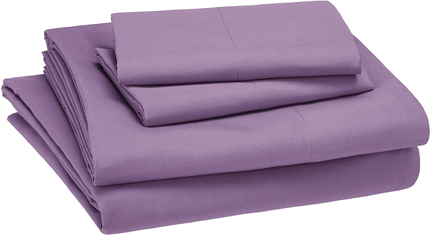 Amazon Basics Kid's Sheet Set - Soft, Easy-Wash Lightweight Microfiber - Twin, Azure Blue