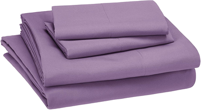 Amazon Basics Kid's Sheet Set - Soft, Easy-Wash Lightweight Microfiber - Twin, Azure Blue