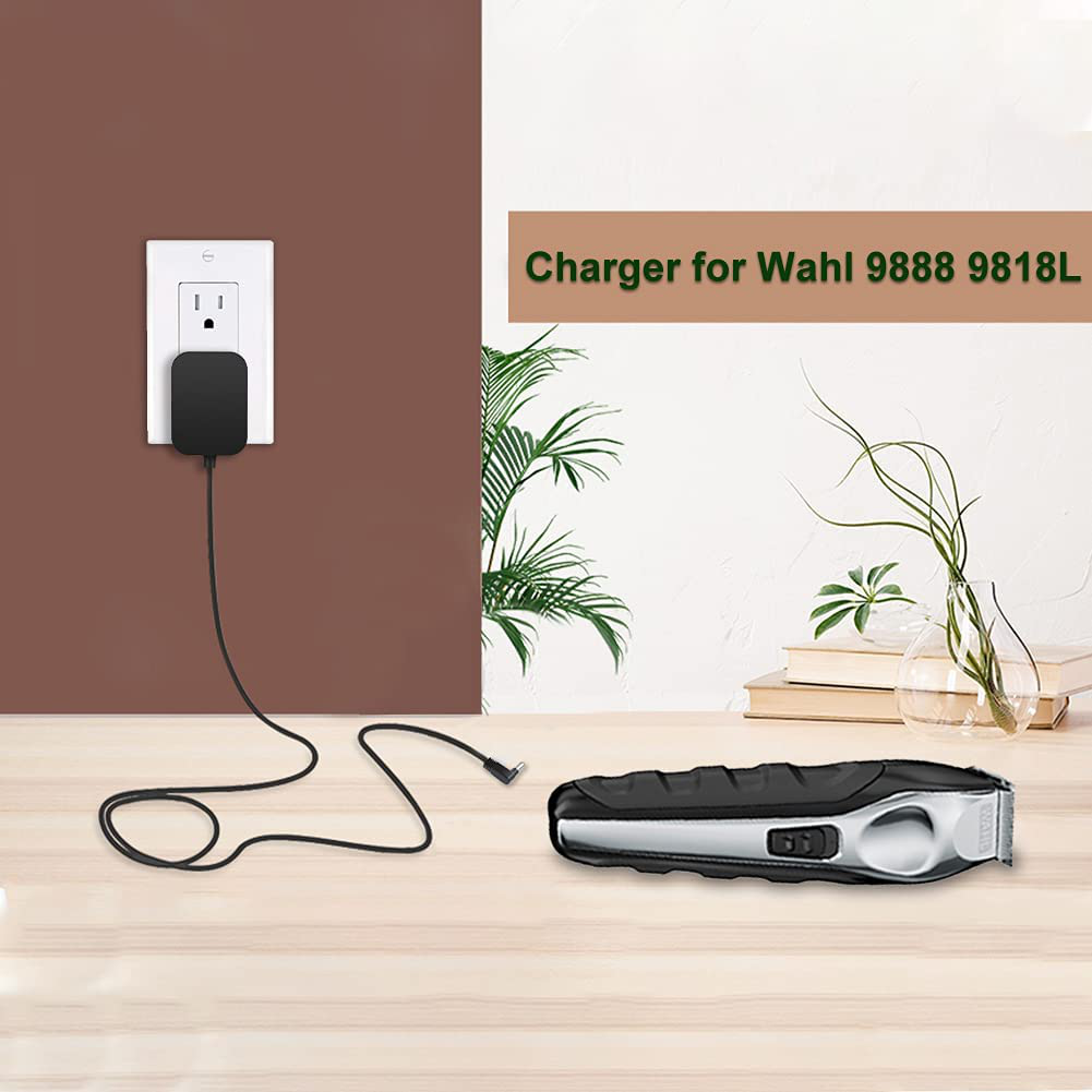 Charger for Wahl 9818L 9818 9888L 9854L 9876L Groomer Clipper S004mu0400090 9854-600 97581-405 9867-300 79600-2101 97581-1105 Replacement Wahl Shaver Trimmer Power Cord 4V Compatible 4.2V