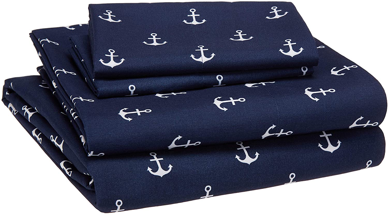 Amazon Basics Kid's Sheet Set - Soft, Easy-Wash Lightweight Microfiber - Twin, Azure Blue