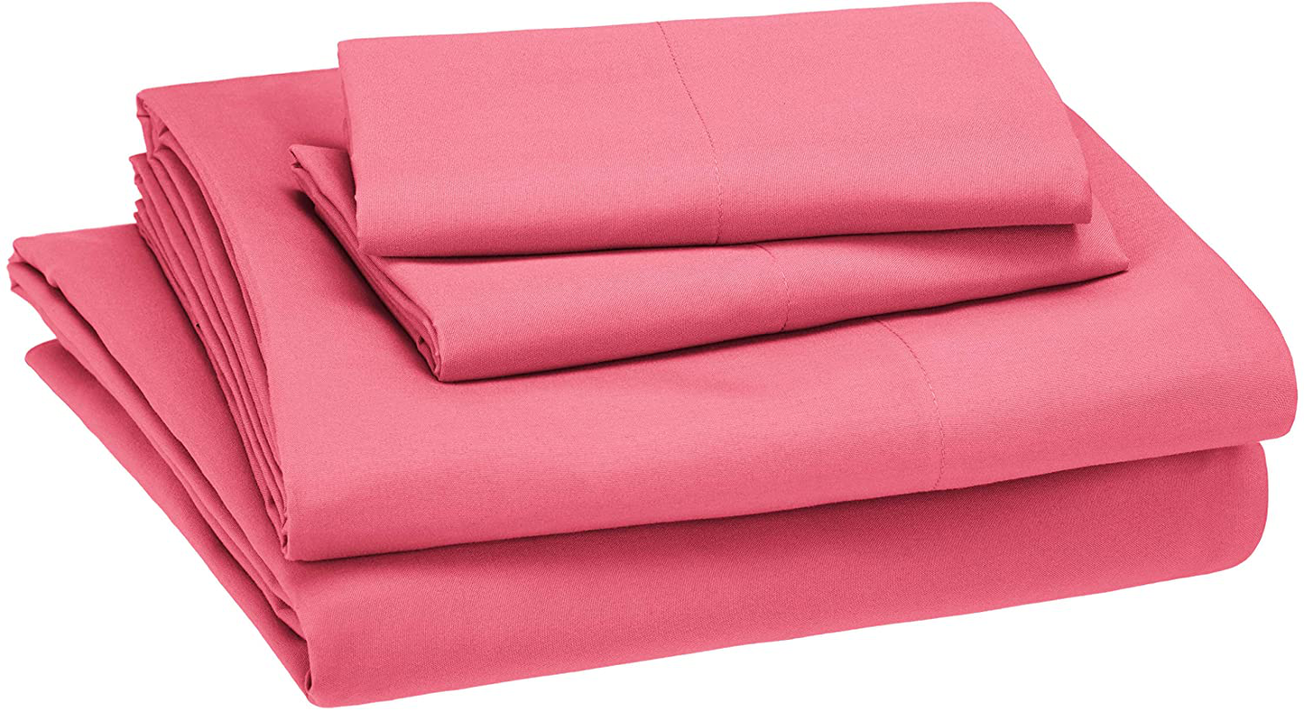 Amazon Basics Kid's Sheet Set - Soft, Easy-Wash Lightweight Microfiber - Twin, Azure Blue