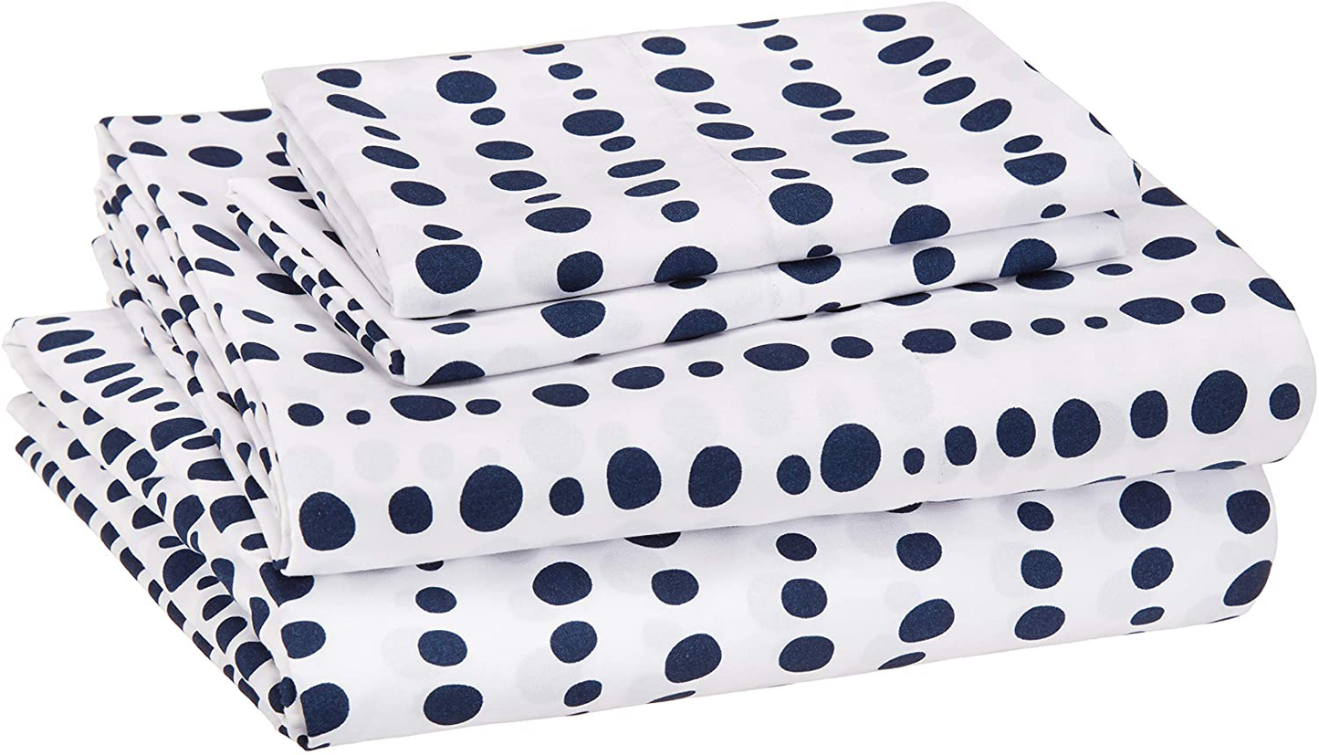 Amazon Basics Kid's Sheet Set - Soft, Easy-Wash Lightweight Microfiber - Twin, Azure Blue