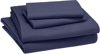 Amazon Basics Kid's Sheet Set - Soft, Easy-Wash Lightweight Microfiber - Twin, Azure Blue