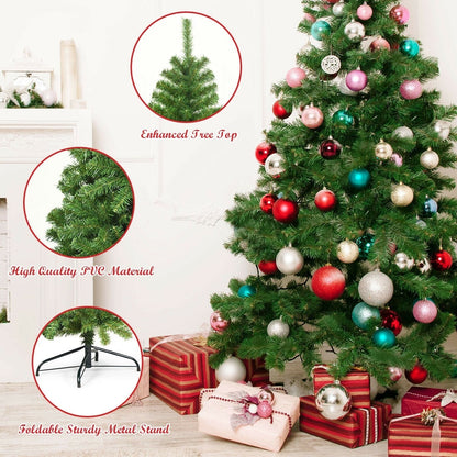 Unlit Hinged PVC Artificial Christmas Tree