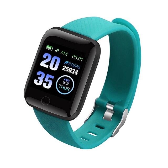116Plus D13 1.3 Inch Color Touch Screen Step Counter Smart Bracelet Fitness Tracker Heart Rate Monitor Sports Watch for Ios