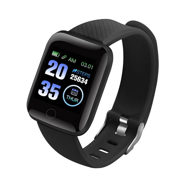 116Plus D13 1.3 Inch Color Touch Screen Step Counter Smart Bracelet Fitness Tracker Heart Rate Monitor Sports Watch for Ios