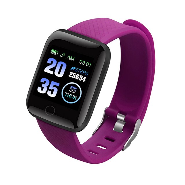 116Plus D13 1.3 Inch Color Touch Screen Step Counter Smart Bracelet Fitness Tracker Heart Rate Monitor Sports Watch for Ios