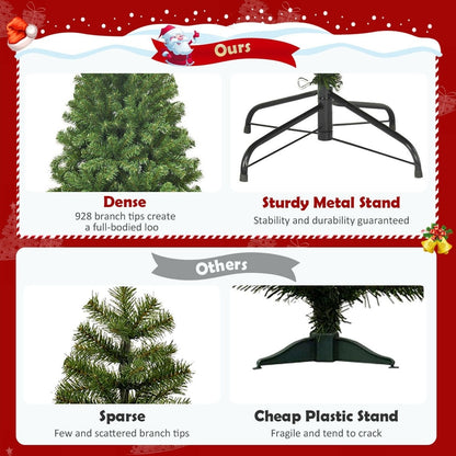 Unlit Hinged PVC Artificial Christmas Tree