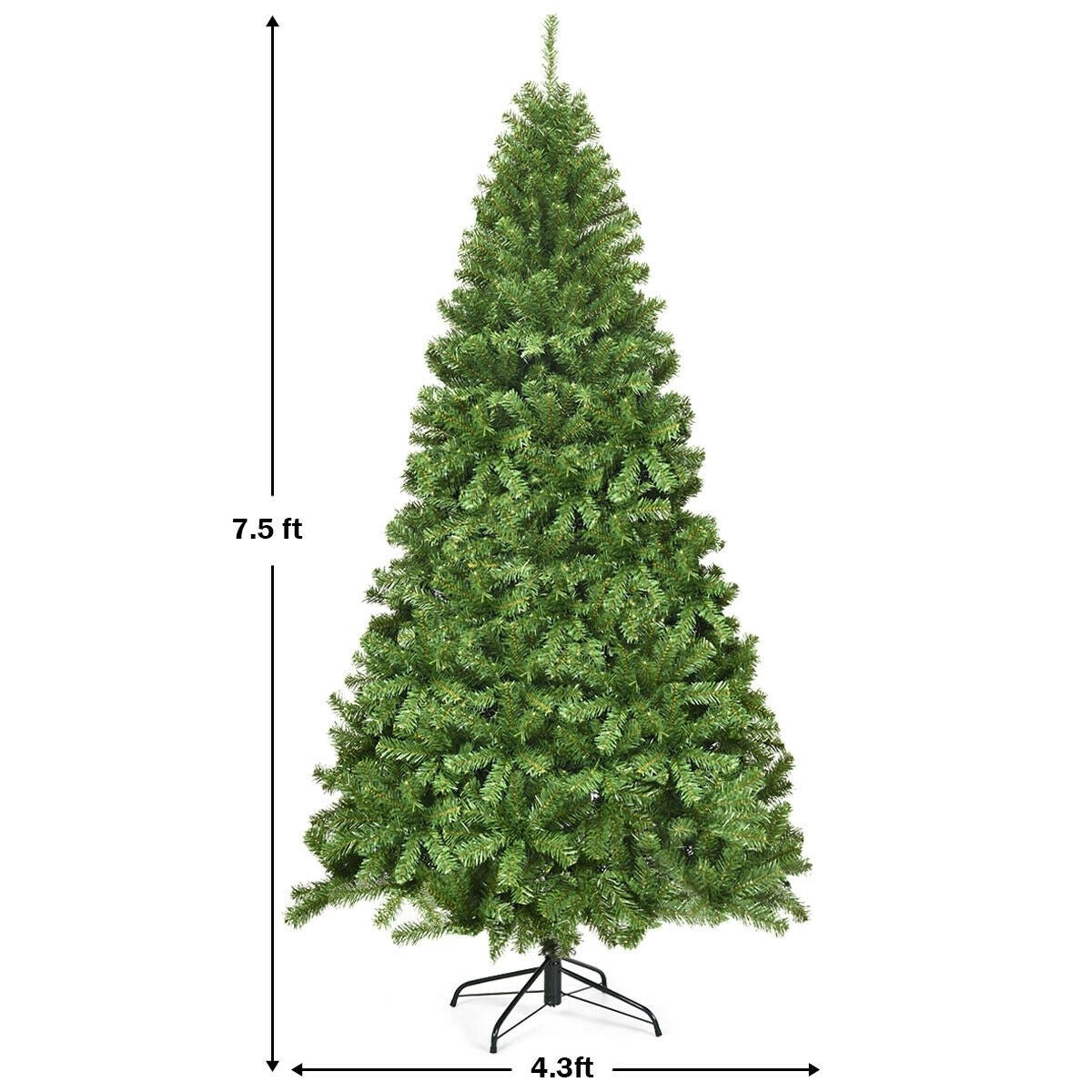 Unlit Hinged PVC Artificial Christmas Tree