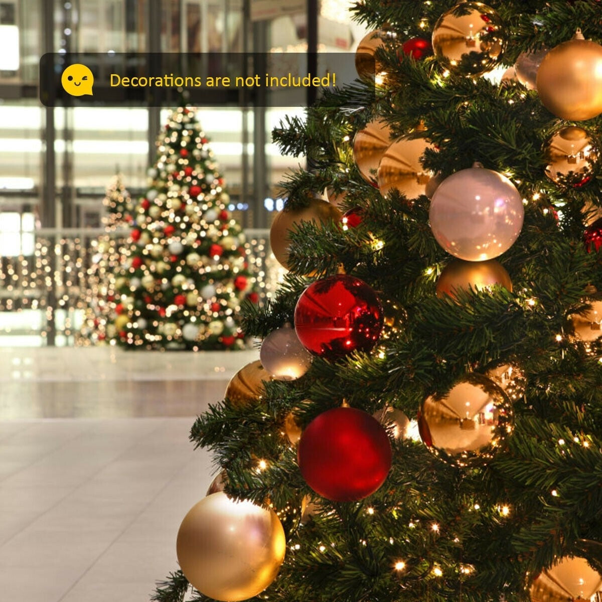 Unlit Hinged PVC Artificial Christmas Tree