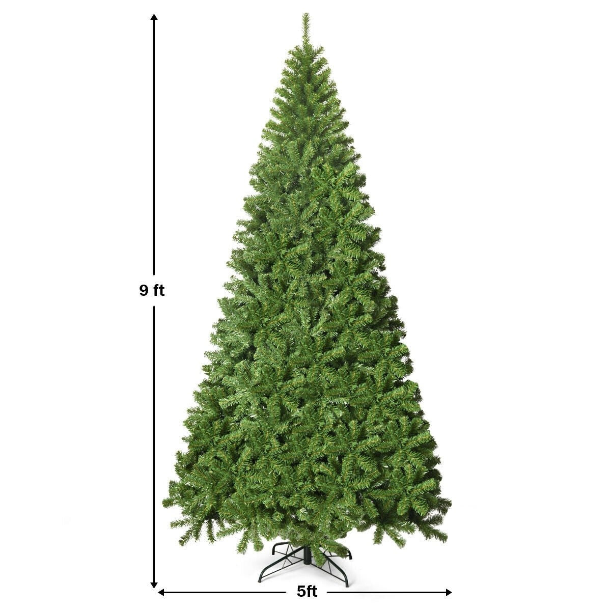 Unlit Hinged PVC Artificial Christmas Tree