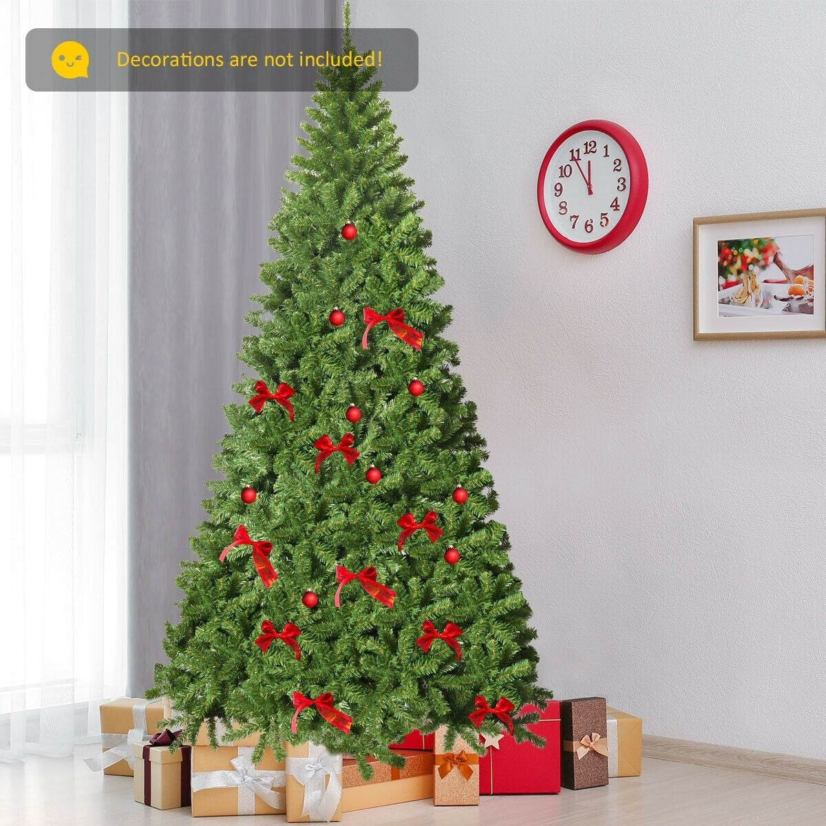 Unlit Hinged PVC Artificial Christmas Tree