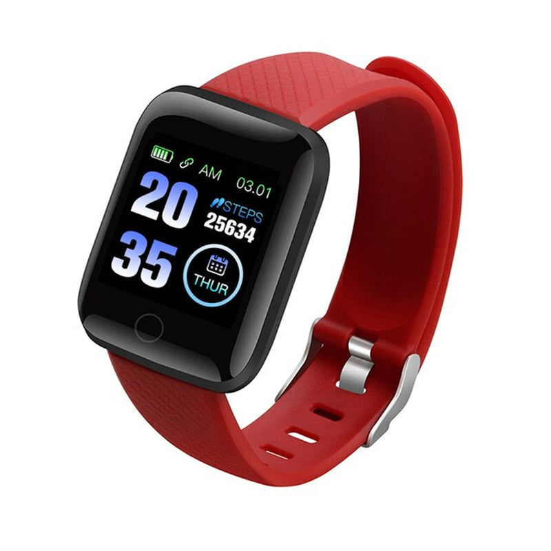 116Plus D13 1.3 Inch Color Touch Screen Step Counter Smart Bracelet Fitness Tracker Heart Rate Monitor Sports Watch for Ios