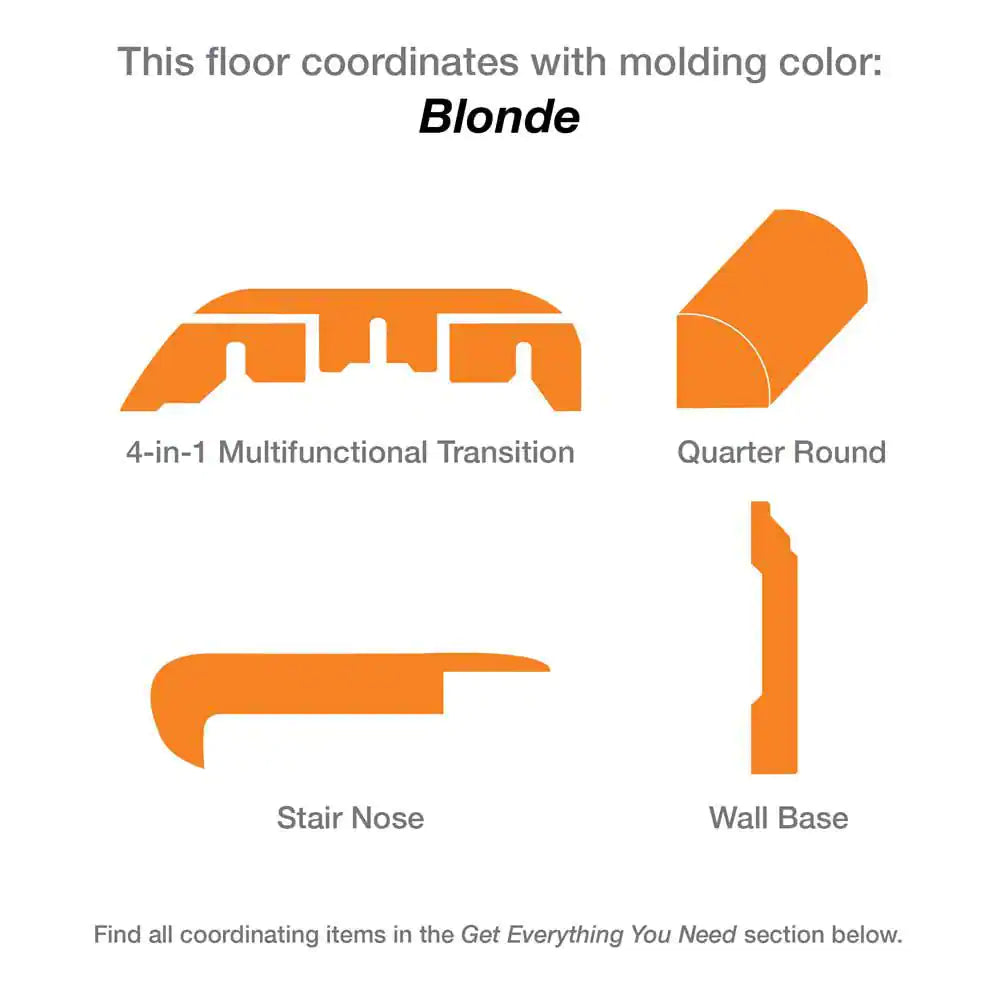 Outlast+ 6.14 In. W Arden Blonde Hickory Waterproof Laminate Wood Flooring 