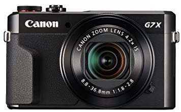 Canon PowerShot Digital Camera [G7 X Mark II] with Wi-Fi & NFC, LCD Screen, and 1-inch Sensor - Black, 100 - 1066C001