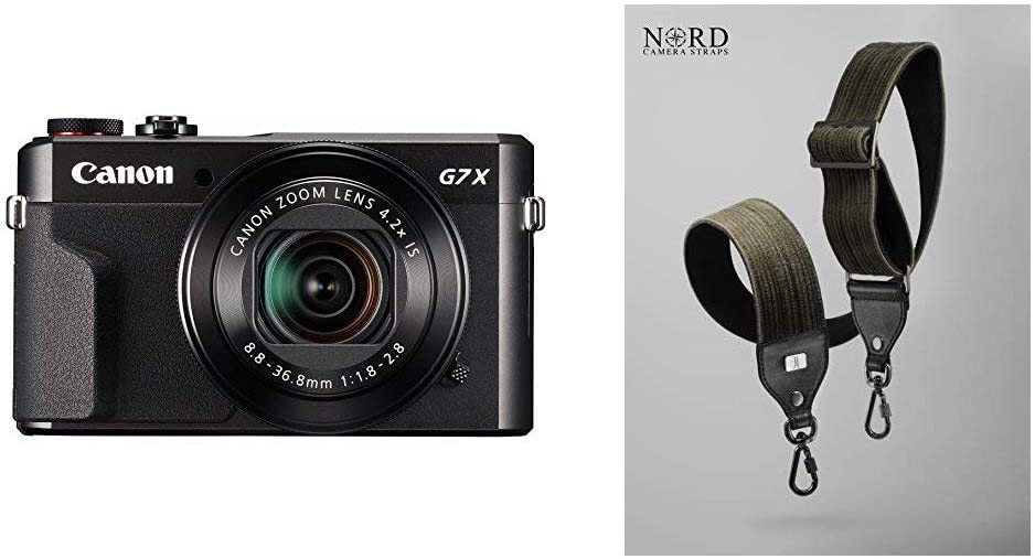 Canon PowerShot Digital Camera [G7 X Mark II] with Wi-Fi & NFC, LCD Screen, and 1-inch Sensor - Black, 100 - 1066C001