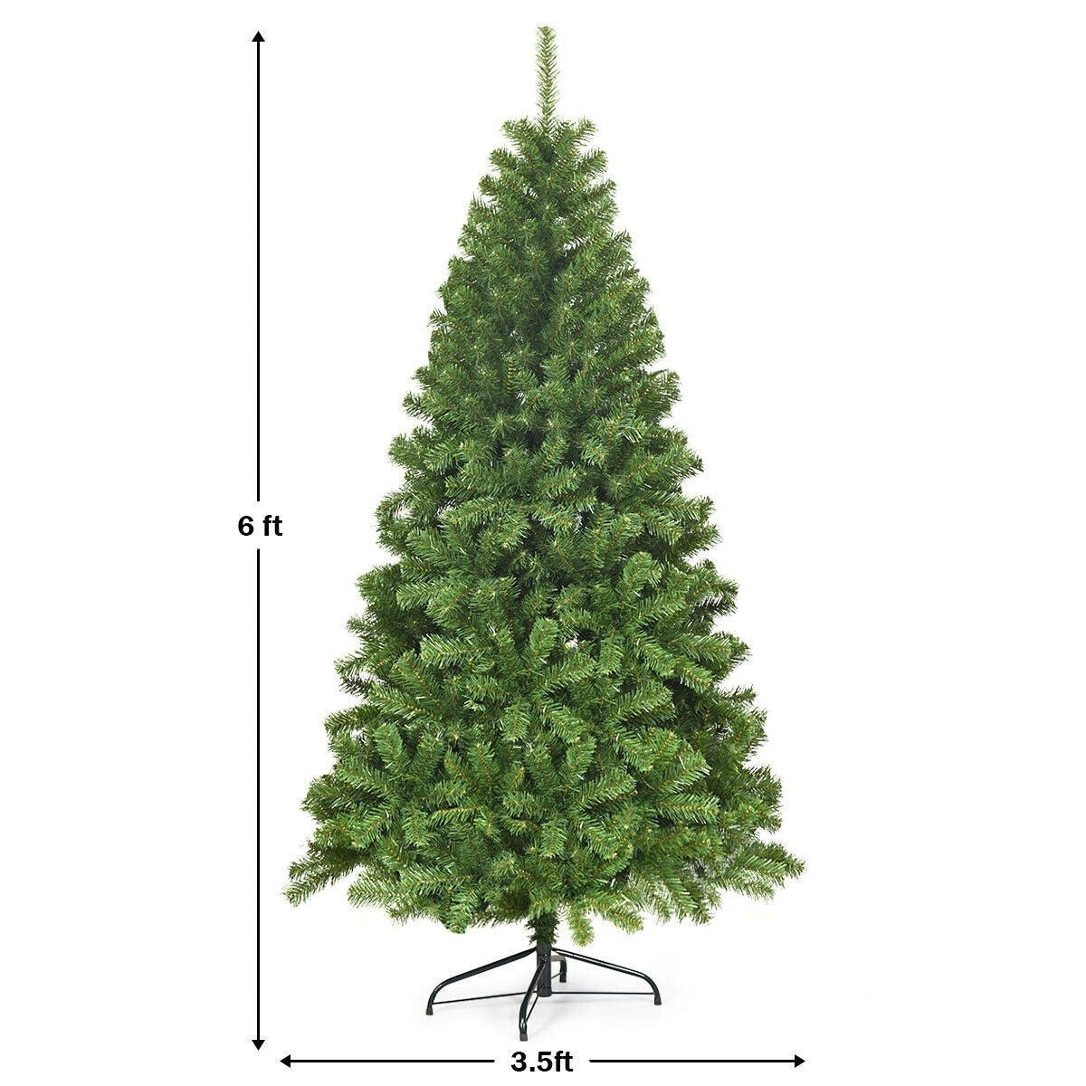Unlit Hinged PVC Artificial Christmas Tree