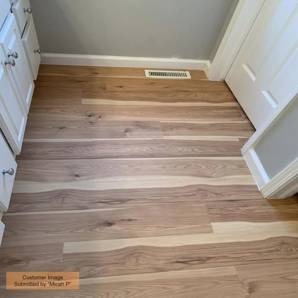 Outlast+ 6.14 In. W Arden Blonde Hickory Waterproof Laminate Wood Flooring 