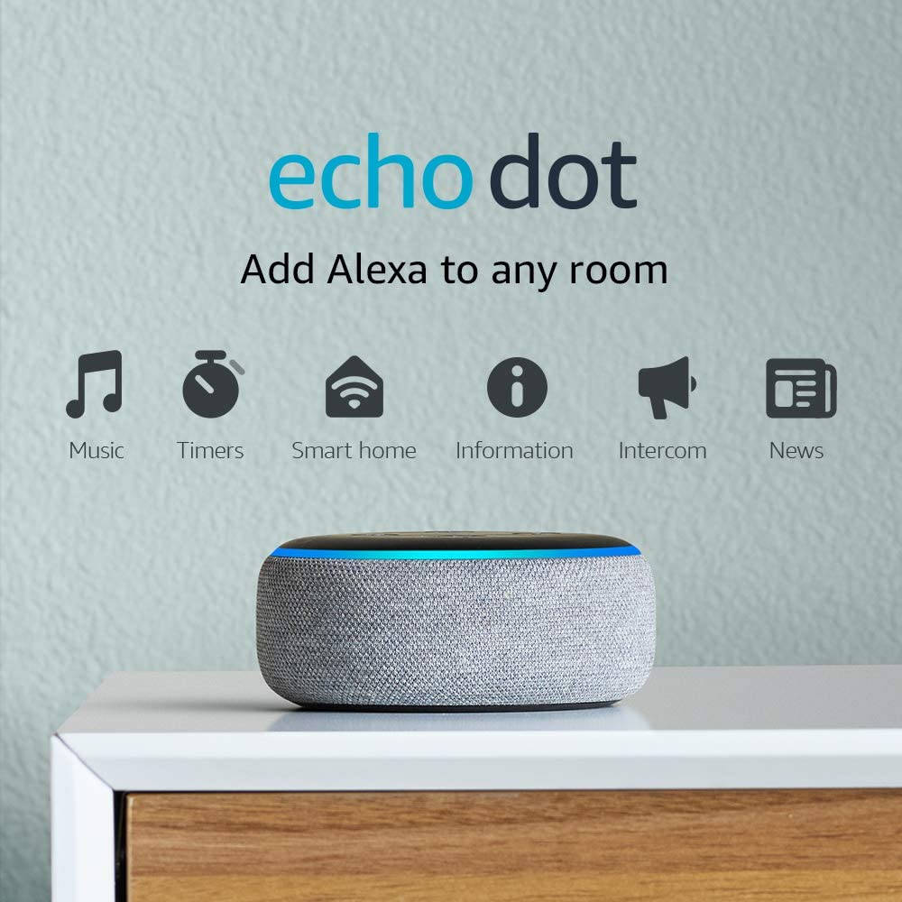 Echo Dot (3rd Gen) - Smart speaker with Alexa - Charcoal