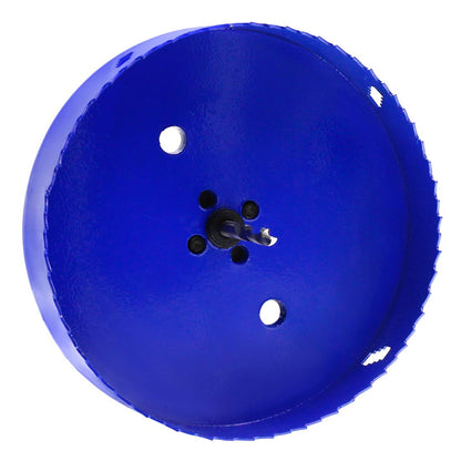 Seimneire 6-1/4 Inch Hole Saw with Heavy Duty Arbor, 1.2 Inch Cutting Depth HSS Bi-Metal Hole Drilling Cutter for Smoothly Cutting in Wood Cornhole Boards Plastic Drywall & Thin Metal