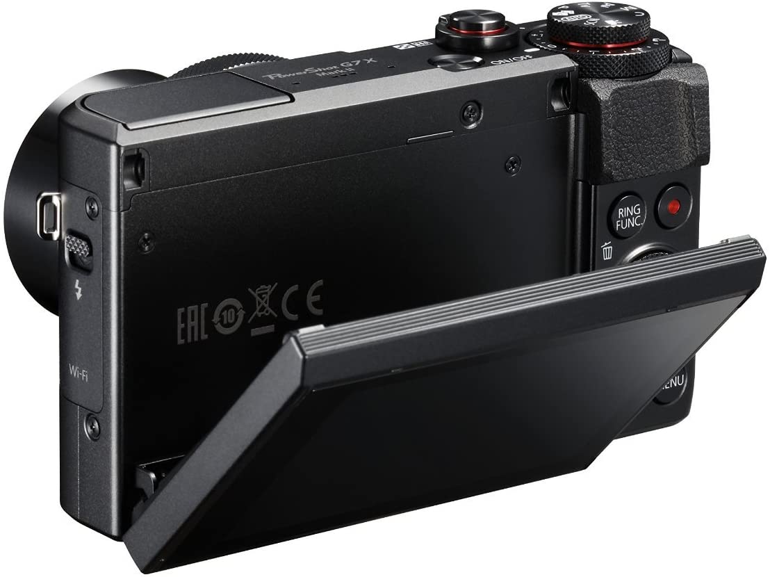 Canon PowerShot Digital Camera [G7 X Mark II] with Wi-Fi & NFC, LCD Screen, and 1-inch Sensor - Black, 100 - 1066C001