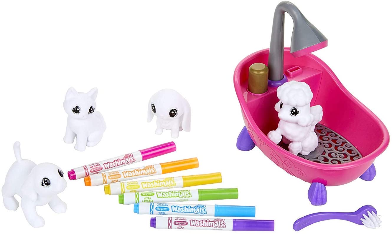 Crayola Scribble Scrubbie Pets Scrub Tub Animal Toy Set, Kids Indoor Activities At Home, Gift Age 3+