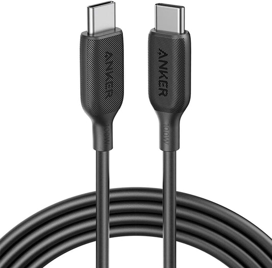 USB C to USB C Cable 100W, Anker Powerline III Type C Fast Charging Cable 2.0, PD Charging for Apple MacBook Pro 2020, iPad Pro 2020, Galaxy S10 Plus S9 S8 Plus, Pixel, Switch, LG V20, and More